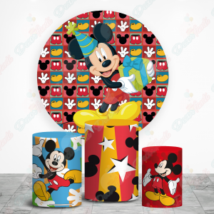 Mickey Fundas de tela sublimada para cilindros backdrop