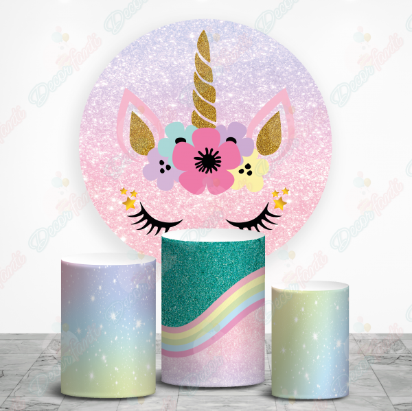 Unicornio Fundas de tela sublimada para cilindros backdrop