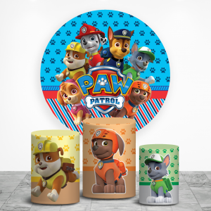 Paw Patrol Fundas de tela sublimada para cilindros backdrop