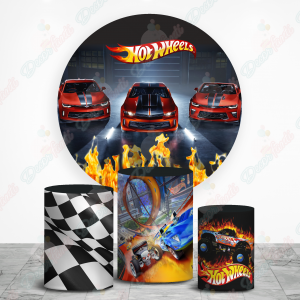 Hotwheels Fundas de tela sublimada para cilindros backdrop