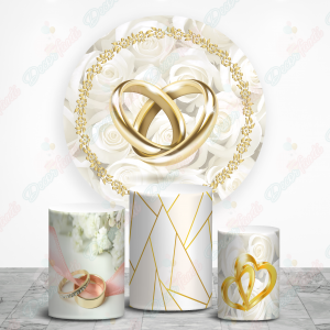 Boda Fundas de tela sublimada para cilindros backdrop