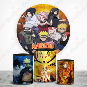 Naruto Fundas de tela sublimada para cilindros backdrop