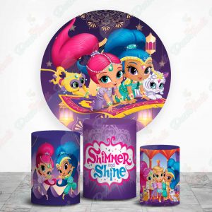 Shimmer y Shine Fundas de tela sublimada para cilindros backdrop