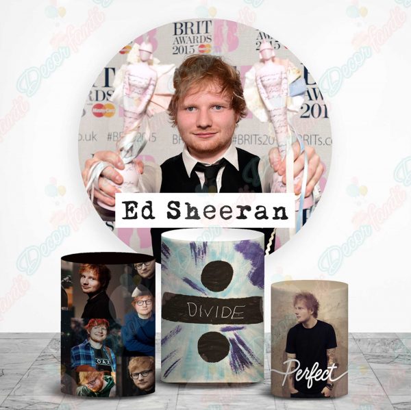 Ed Sheeran Fundas tela sublimada para cilindros backdrop