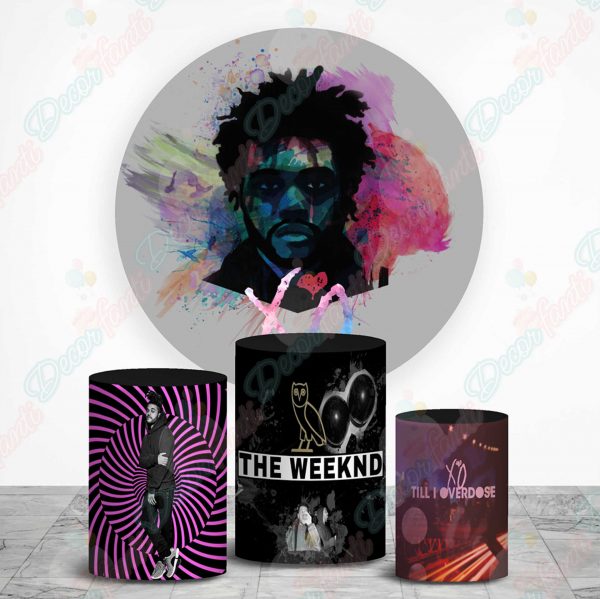 The Weeknd Fundas tela sublimada para cilindros backdrop