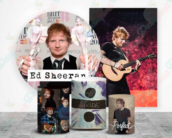 Ed Sheeran Fundas tela sublimada para cilindros backdrop