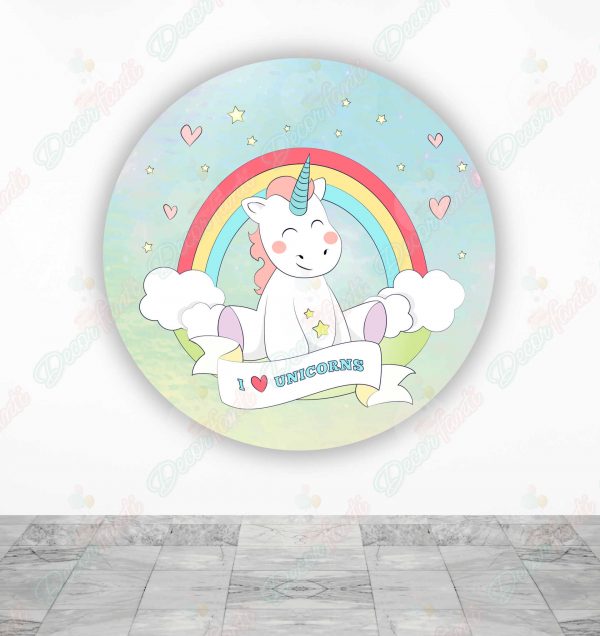 Unicornio Fundas de tela sublimada para cilindros backdrop
