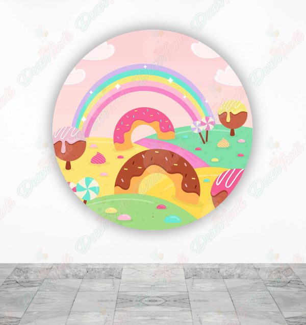 Candy Fundas de tela sublimada para cilindros backdrop