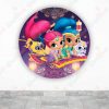 Shimmer y Shine Fundas de tela sublimada para cilindros backdrop