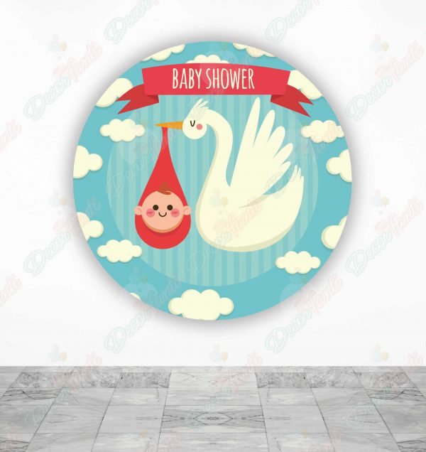 Cigueña Baby Shower Fundas tela sublimada para cilindros