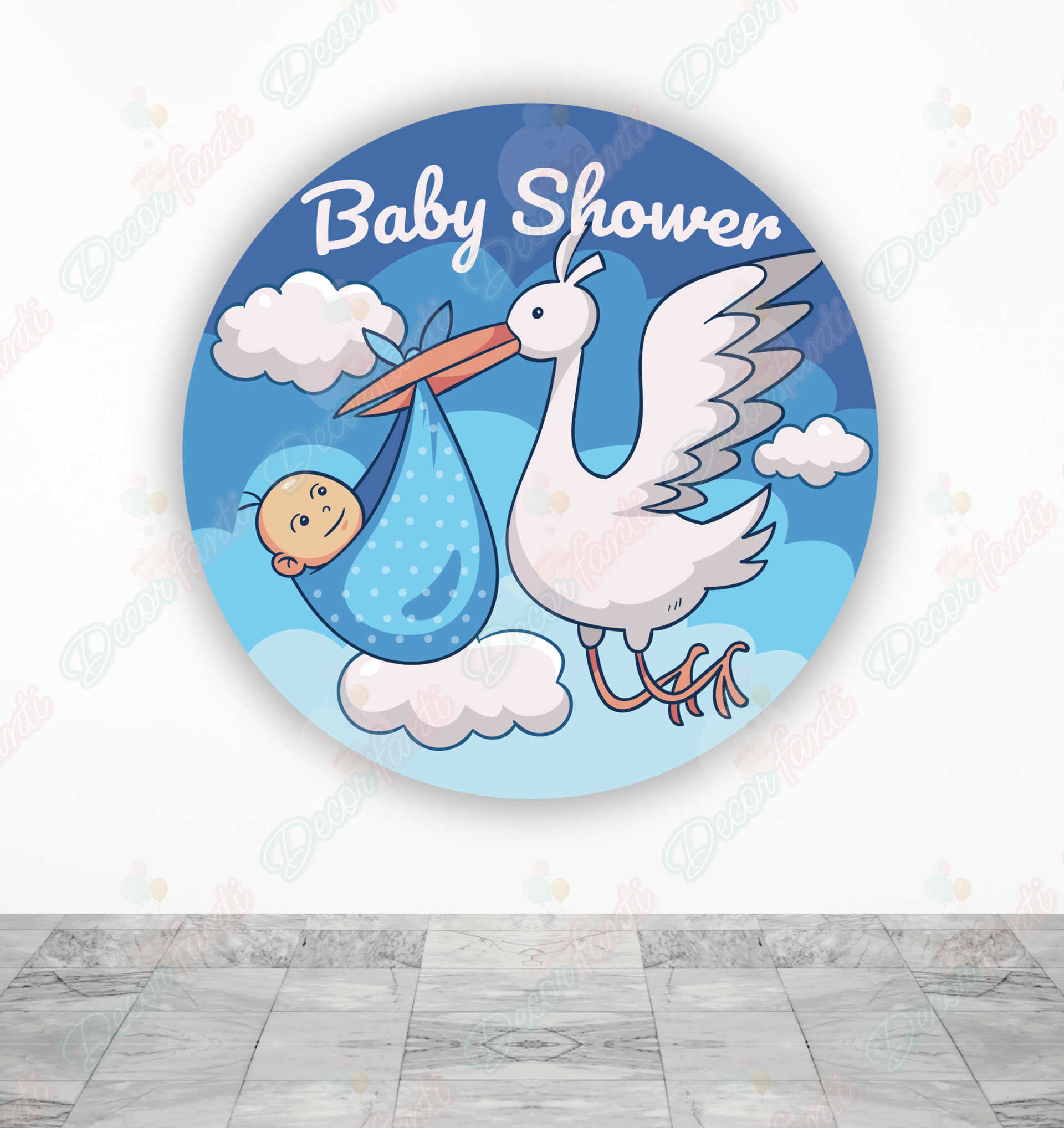 Baby Shower niña Fundas tela sublimada para cilindros - Decorfanti