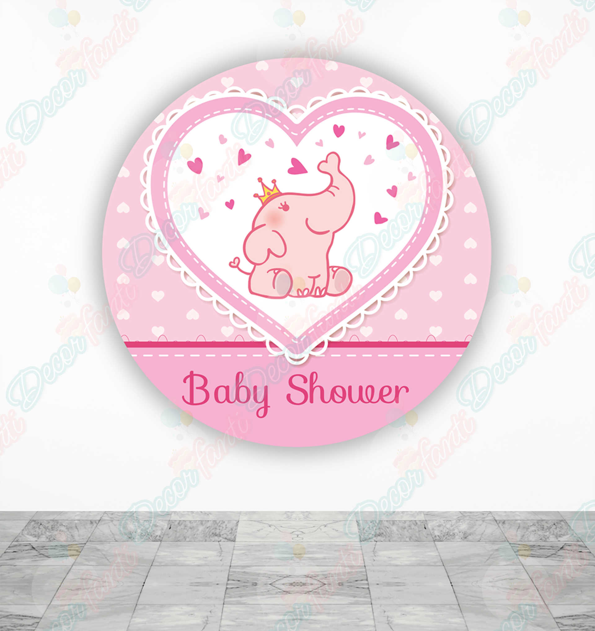 Baby Shower niña Fundas tela sublimada para cilindros - Decorfanti