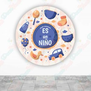 Baby Shower niño Fundas tela sublimada para cilindros