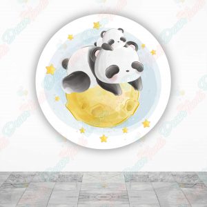 Baby Shower Panda Fundas tela sublimada para cilindros