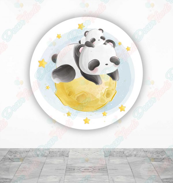 Baby Shower Panda Fundas tela sublimada para cilindros
