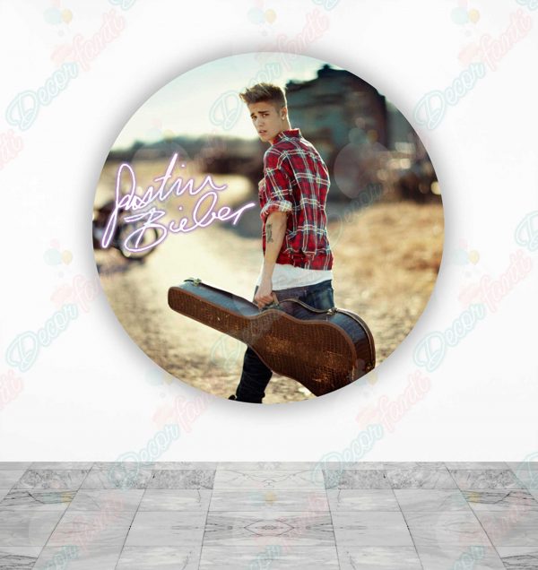 Justin Bieber Fundas tela sublimada para cilindros backdrop