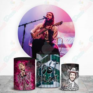 Post Malone Fundas tela sublimada para cilindros backdrop