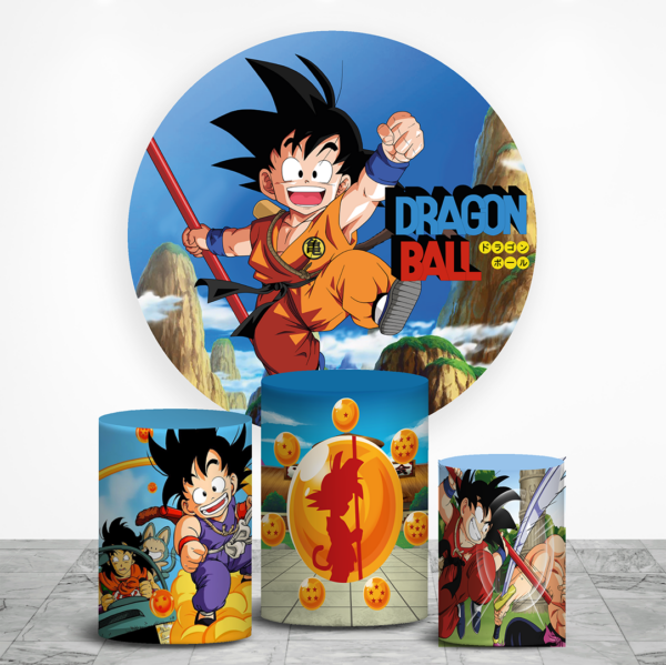 Dragon Ball fundas cilindros backdrop