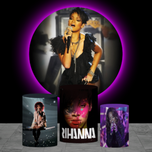 Rihanna fundas cilindros backdrop