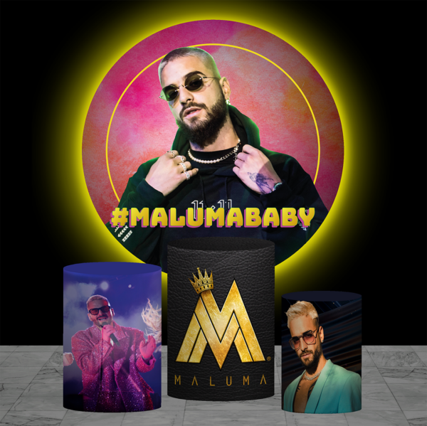 Maluma fundas cilindros backdrop