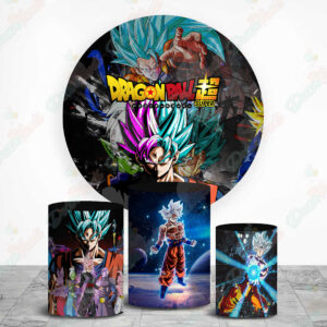 Dragon Ball Super fundas cilindros backdrop