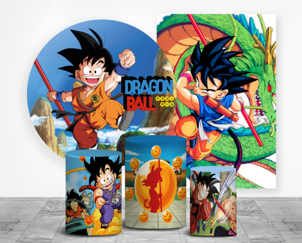 Dragon Ball fundas cilindros backdrop