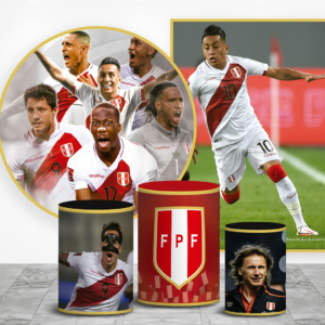 Selección Perú fundas cilindros backdrop