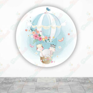 Baby Shower Globo Pastel Fundas tela sublimada