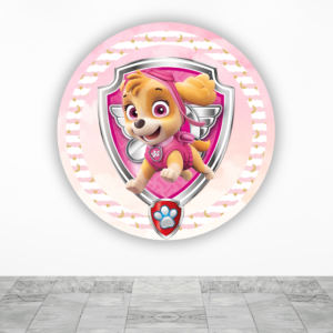 Paw patrol Skye tela sublimada para cilindros Backdrop