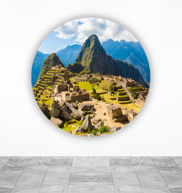 Machu Picchu fundas cilindros backdrop