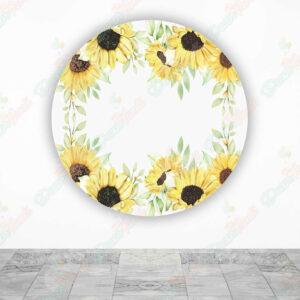 Corona Girasoles fundas cilindros backdrop