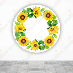 Corona Girasoles fundas cilindros backdrop