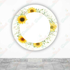 Corona Girasoles fundas cilindros backdrop