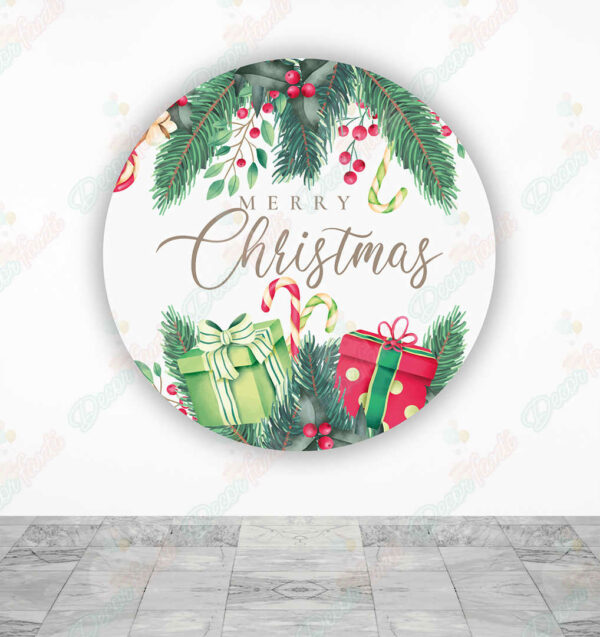 Feliz Navidad fundas cilindros backdrop