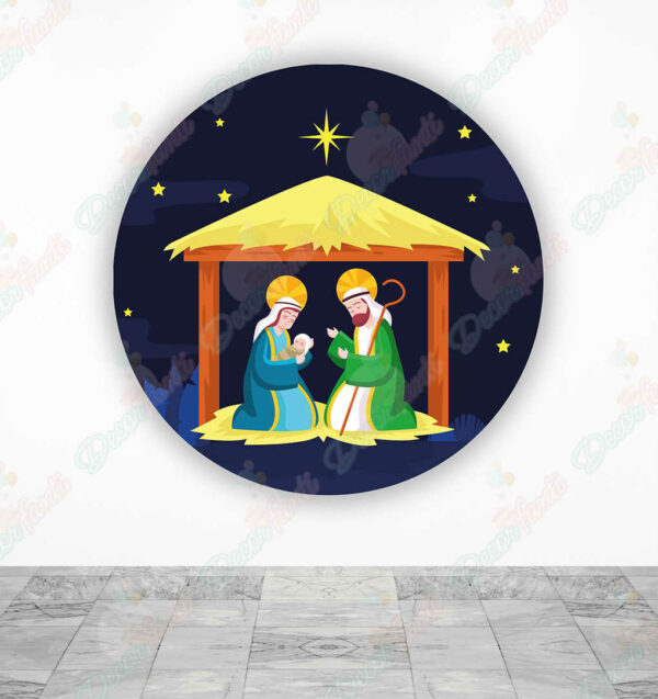 Nacimiento Pesebre Jesús Navidad fundas cilindros backdrop