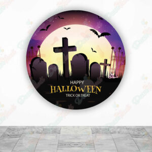 Happy Haloween Cementerio fundas cilindros backdrop