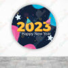 Feliz Año Nuevo 2023 Celebración fundas cilindros backdrop