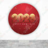 Feliz Año Nuevo 2023 Fondo Rojo fundas cilindros backdrop