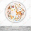 Venado animales y flores fundas cilindros backdrop