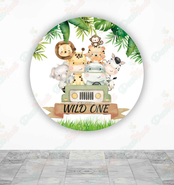 Safari Animales fundas cilindros backdrop