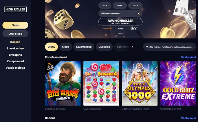 Uued kasiinod Eestis: Mida oodata 2025. aastal